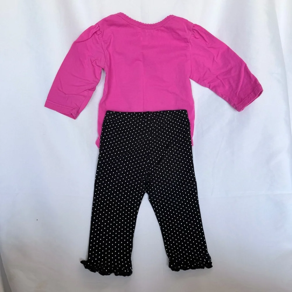 The Children's Place Pink Cupcake Top with Black Polka Dot Pants - Picture 4 of 5